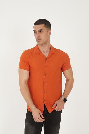 پیراهن نارنجی مردانه رگولار MFZ Giyim - کد 929260170