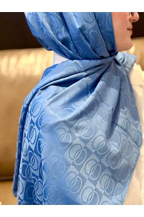 شال آبی زنانه پنبه ای Twentytwo scarf - کد 929096998