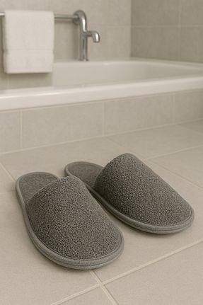 دمپائی خانگی طوسی زنانه پارچه ای NEEA HOME - کد 929124696