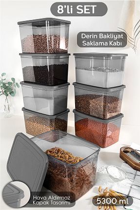 ظرف نگهداری طوسی پلاستیک Meleni Home - کد 929277037