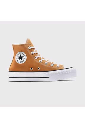 کفش اسنیکر نارنجی زنانه بند دار Converse - کد 861705497