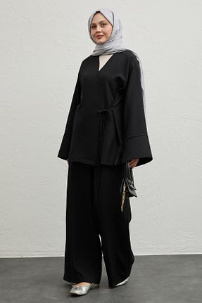 ست بالاتنه و پائین تنه حجاب مشکی بچه گانه اورسایز InStyle - کد 929302011