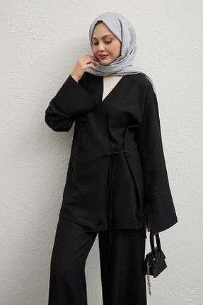 ست بالاتنه و پائین تنه حجاب مشکی بچه گانه رگولار InStyle - کد 929302011
