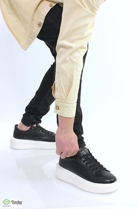 کفش کژوال مشکی مردانه چرم خالص Lufian - کد 929300906