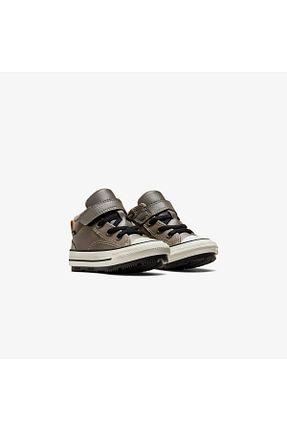 بوت / نیم بوت قهوه ای بچه گانه پاشنه تخت Converse - کد 920071100