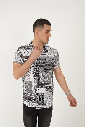 پیراهن طوسی مردانه رگولار MFZ Giyim - کد 929300376
