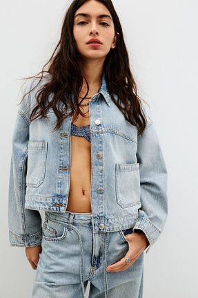 پیراهن آبی زنانه Boxy Pull & Bear - کد 929299378