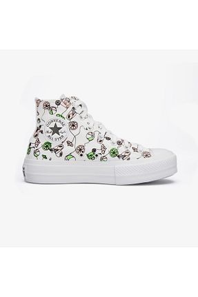 کفش اسنیکر نباتی زنانه بند دار Converse - کد 845176259