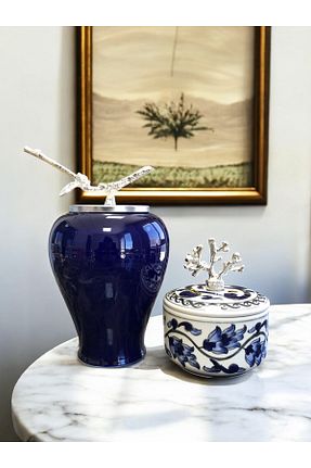 اجسام تزئینی و بیبلو سرمه ای سرامیک ferayhome - کد 929301643