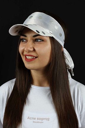 کلاه سفید زنانه پنبه ای TakıDolabı - کد 833104673