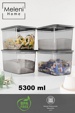 جعبه نگداری طوسی پلاستیک Meleni Home - کد 929332682