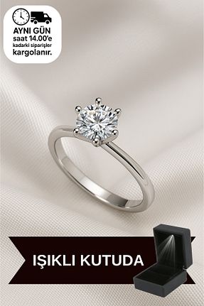 انگشتر نقره سفید زنانه زیرکن CARAT STONE - کد 682046016