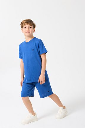 ست بالاتنه و پائین تنه آبی بچه گانه تریکو Nisrakids - کد 929564184