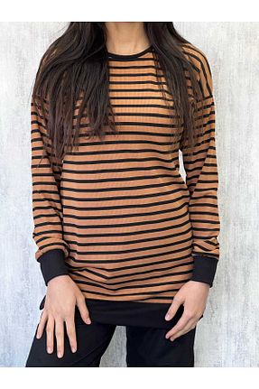 تونیک قهوه ای زنانه تریکو ELİF COLLECTİON - کد 929338523