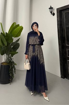 لباس حجاب سرمه ای زنانه Relaxed Neşeli Butik - کد 929339863