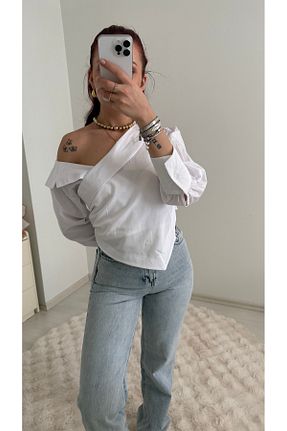 پیراهن سفید زنانه اسلیم فیت Üda Boutique - کد 929342346