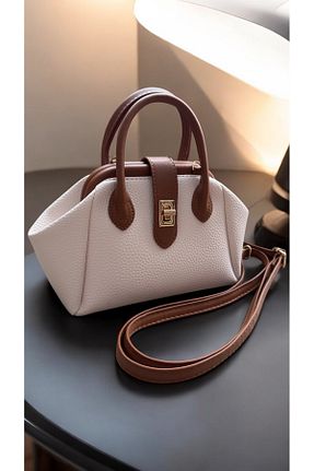 کیف دوشی سفید زنانه چرم مصنوعی Satuna - کد 929349840