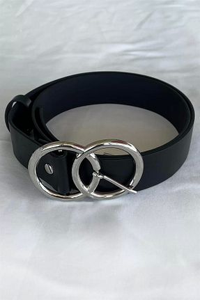 کمربند مشکی زنانه چرم مصنوعی TakıDolabı - کد 750618593