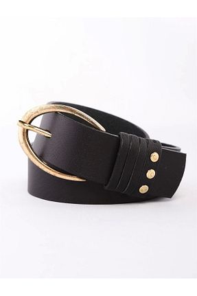 کمربند مشکی زنانه چرم مصنوعی TakıDolabı - کد 762636863