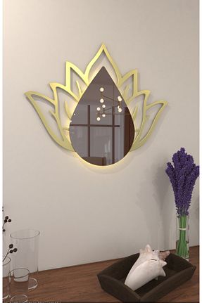 آینه طلائی فلزی Wallover Design - کد 846208150