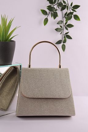 کیف مجلسی طلائی زنانه weem bag - کد 929353417