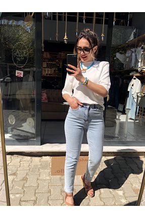 شلوار جین آبی زنانه پاچه تنگ Gözde Tasarım Butik - کد 929360652