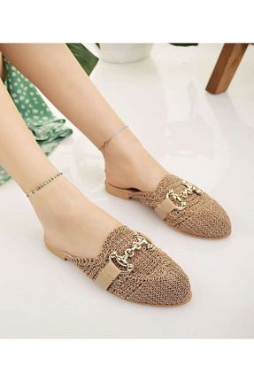 دمپائی نباتی زنانه چرم مصنوعی Butik Lena - کد 929363119