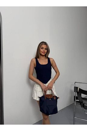 بلوز سرمه ای زنانه ساده timagna - کد 897340810