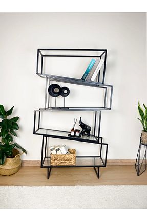 قفسه کتاب مشکی 151 سانتی متر DEKOPRATİK - کد 929381073