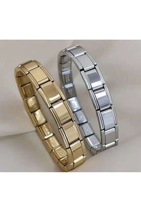 دستبند استیل (فولاد) زرد زنانه استیل ضد زنگ Ervalina - کد 929382843