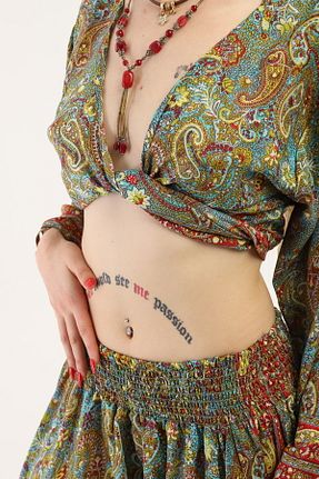 ست بالاتنه و پائین تنه رنگی زنانه بافتنی Madame Lucid - کد 814384406
