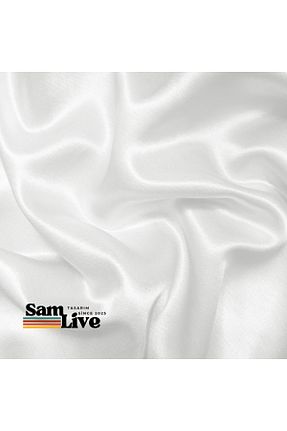 پرده زمینه سفید پلی استر SamLive - کد 931040059