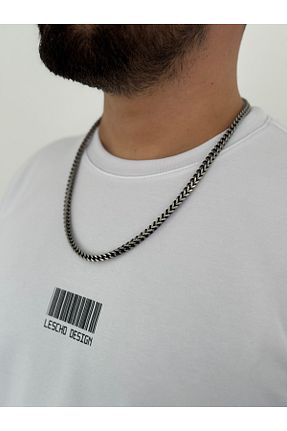 گردنبند استیل ( فولاد ) طوسی زنانه استیل (فولاد) Lescho - کد 929401505
