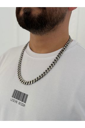 گردنبند استیل ( فولاد ) طوسی زنانه استیل (فولاد) Lescho - کد 929401560