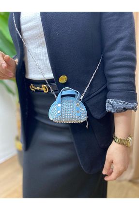 کیف دوشی آبی زنانه چرم مصنوعی H&D COLLECTİON - کد 929388617