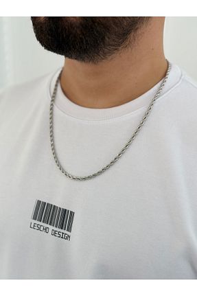 گردنبند استیل ( فولاد ) طوسی زنانه استیل (فولاد) Lescho - کد 929401510