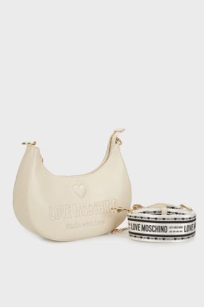 کیف دوشی بژ زنانه پلی اورتان Love Moschino - کد 929404523