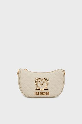 کیف دوشی بژ زنانه چرم مصنوعی Love Moschino - کد 929404509