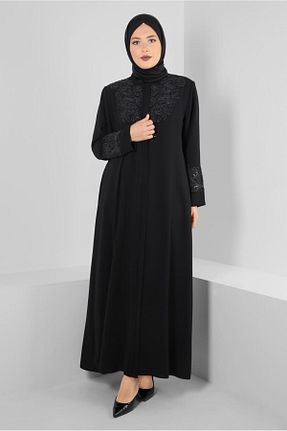 مانتو بلند حجاب مشکی زنانه Alvina - کد 805630631