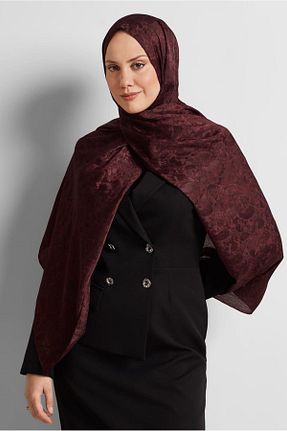 شال قهوه ای زنانه پلی استر Alvina - کد 929415215