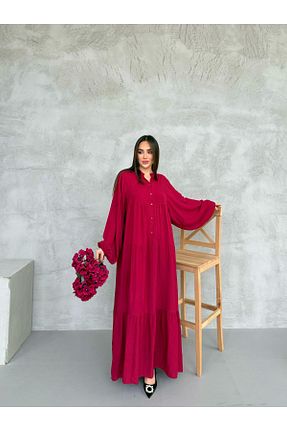 لباس زرشکی زنانه بافتنی Anna Moda - کد 929417195