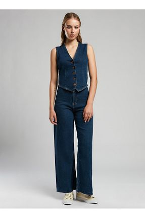 شلوار جین سفید زنانه پاچه گشاد Lee Cooper - کد 929417766