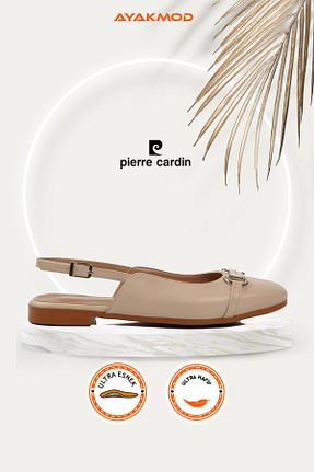 کفش مجلسی بژ زنانه چرم مصنوعی Pierre Cardin - کد 924201501