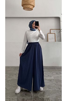 شلوار سرمه ای زنانه بافتنی Hatun Atila - کد 929439143