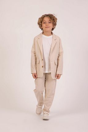 ست بالاتنه و پائین تنه بژ بچه گانه بافتنی DMB BOYS & GIRLS - کد 819503996