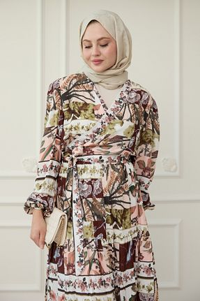 ست بالاتنه و پائین تنه حجاب زرشکی زنانه رگولار InStyle - کد 929428230
