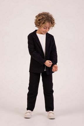 ست بالاتنه و پائین تنه مشکی بچه گانه بافتنی DMB BOYS & GIRLS - کد 834657713