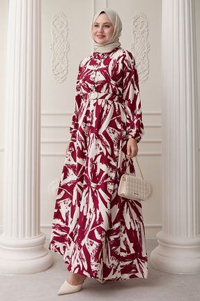 لباس حجاب زرشکی زنانه رگولار InStyle - کد 929424924