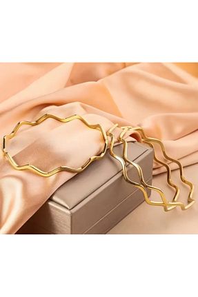 دستبند استیل (فولاد) زرد زنانه استیل (فولاد) Ervalina - کد 929454681