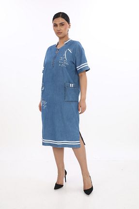 لباس آبی زنانه جین ModaMania - کد 929616509